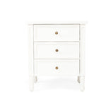 BEDSIDE TABLE | Hamptons 3 drawer weathered oak by Cranmore Home & Co.