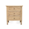 BEDSIDE TABLE | Hamptons 3 drawer white gloss by Cranmore Home & Co.