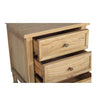 BEDSIDE TABLE | Hamptons 3 drawer white gloss by Cranmore Home & Co.