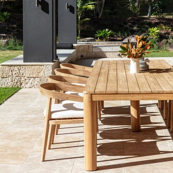 OUTDOOR DINING TABLE | Teak Slat by Cranmore Home & Co,