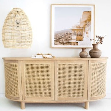 BUFFET | Rattan Curved 4 or 6 door by Cranmore Home & Co.