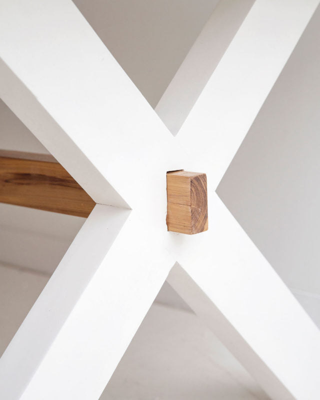 DINING TABLE | 2.4L White Cross Leg by Cranmore Home & Co.