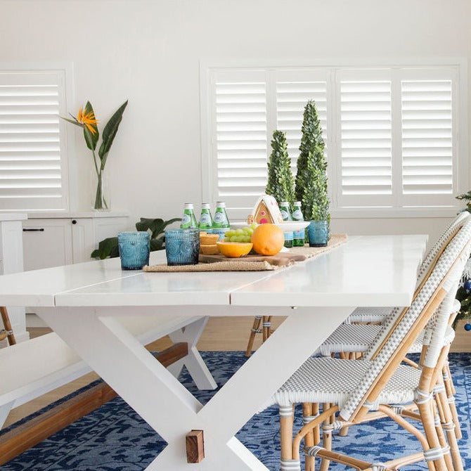 DINING TABLE | 2.4L White Cross Leg by Cranmore Home & Co.