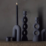 CANDLE STAND | Halley Small Charcoal by Indigo Love Collectors