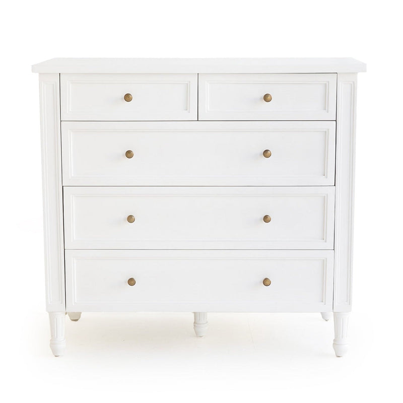 DRAWERS | Hamptons 5 Drawers White by Cranmore Home & Co.