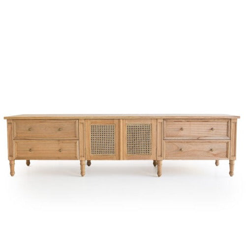 ENTERTAINMENT UNIT | Hampton weathered oak by Cranmore Home & Co.