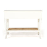 BEDSIDE TABLE | Cane (wide) white by Cranmore Home & Co.