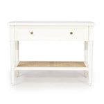 BEDSIDE TABLE | Cane (wide) white by Cranmore Home & Co.