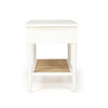 BEDSIDE TABLE | Cane (wide) white by Cranmore Home & Co.