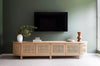 ENTERTAINMENT UNIT | Rattan Curved 4 & 6 door by Cranmore Home & Co.