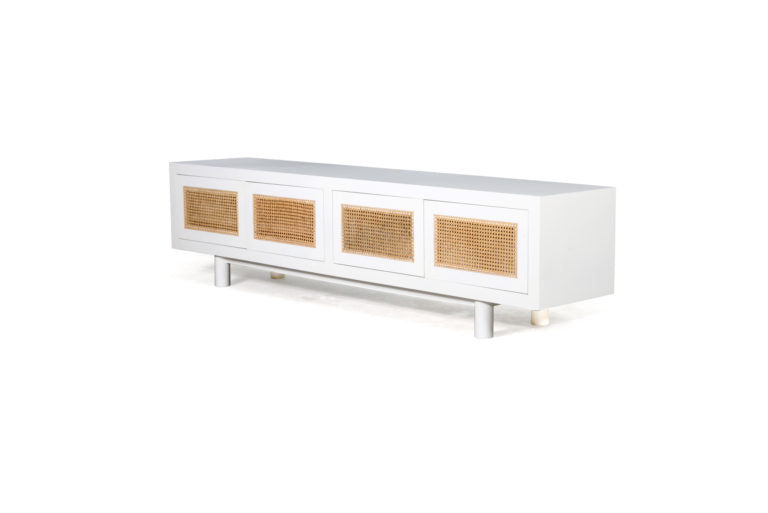 ENTERTAINMENT UNIT | Rattan Natural or White by Cranmore Home & Co.