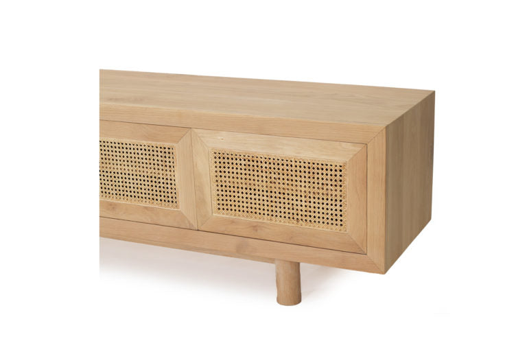 ENTERTAINMENT UNIT | Rattan Natural or White by Cranmore Home & Co.