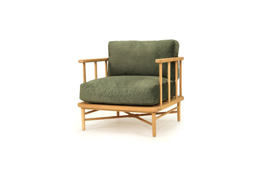 OCCASIONAL CHAIR | Coastal Single Seater Ink Blue by Cranmore Home & Co.