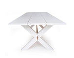 DINING TABLE | 2.4L White Cross Leg by Cranmore Home & Co.