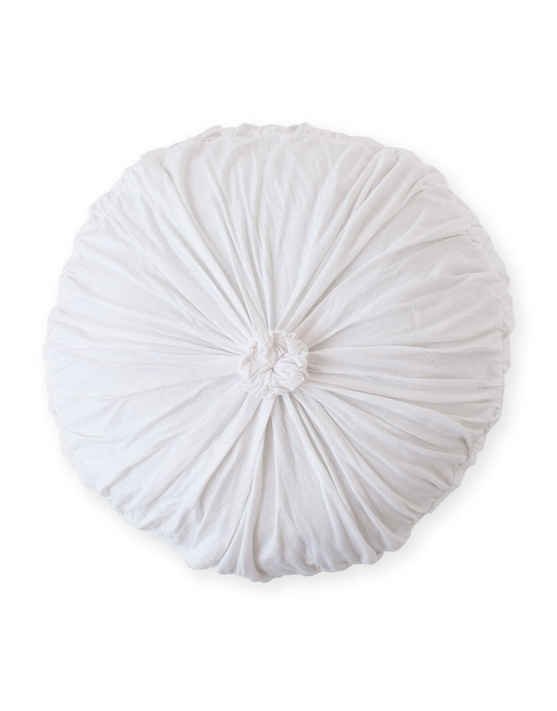 CUSHION | Rosette Round Cushion Organic White by Lazybones Australia