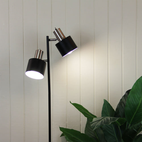 FLOOR LAMP | Ari Twin Chrome by Oriel Lighting