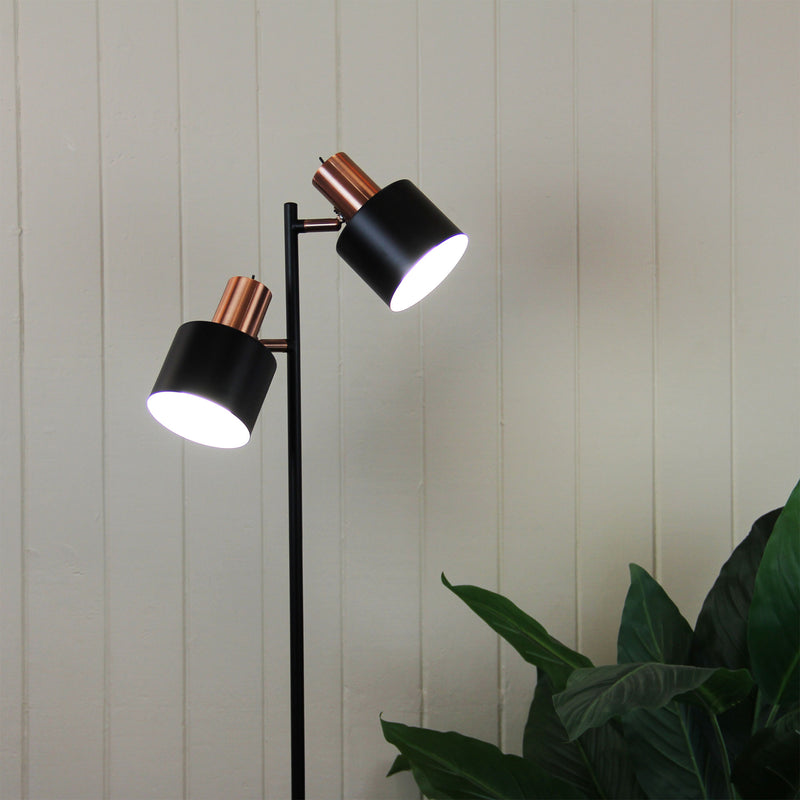 FLOOR LAMP | Ari Twin Copper by Oriel Lighting
