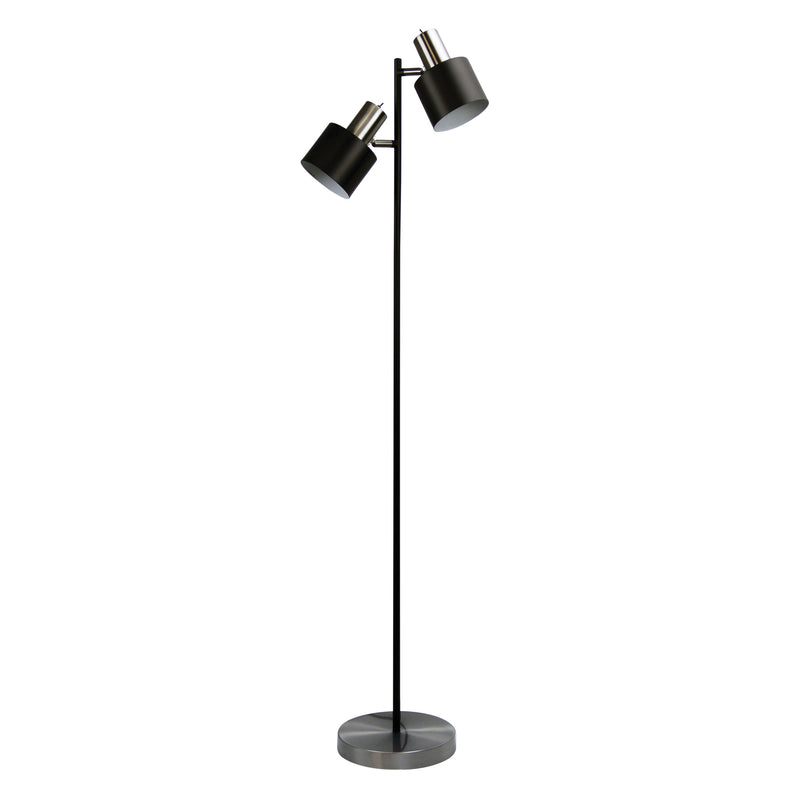 FLOOR LAMP | Ari Twin Chrome by Oriel Lighting