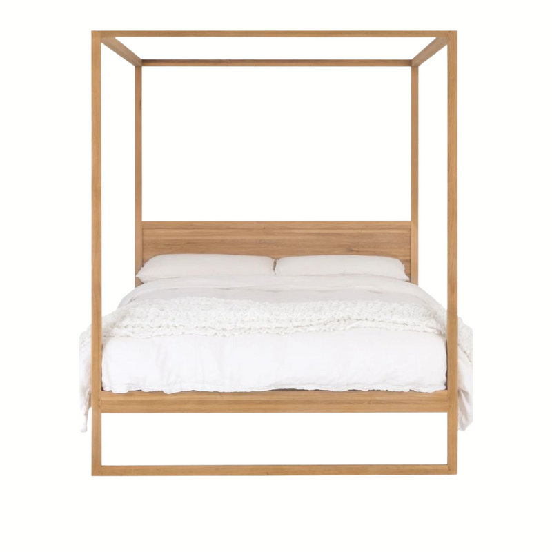 BED | Four Poster Bed in Natural by Uniqwa