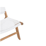 OUTDOOR OCCASIONAL CHAIR | Closed Weave White Laid Back by Cranmore Home & Co.