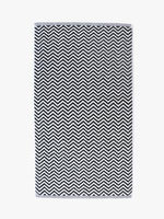 BATH TOWEL | Herringbone Black & White by L & M Home