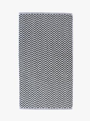 BATH TOWEL | Herringbone Black & White by L & M Home
