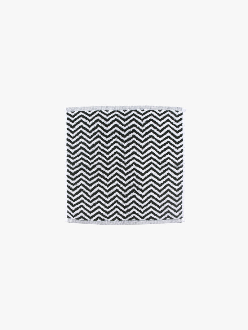 BATH TOWEL | Herringbone Black & White by L & M Home