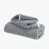BATH TOWEL | Herringbone Black & White by L & M Home