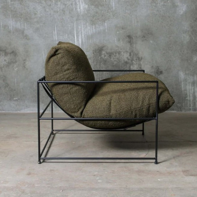 OCCASIONAL CHAIR | Savvy Sling Wide Olive by Indigo Love