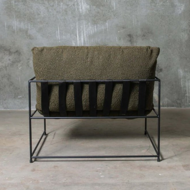 OCCASIONAL CHAIR | Savvy Sling Wide Olive by Indigo Love