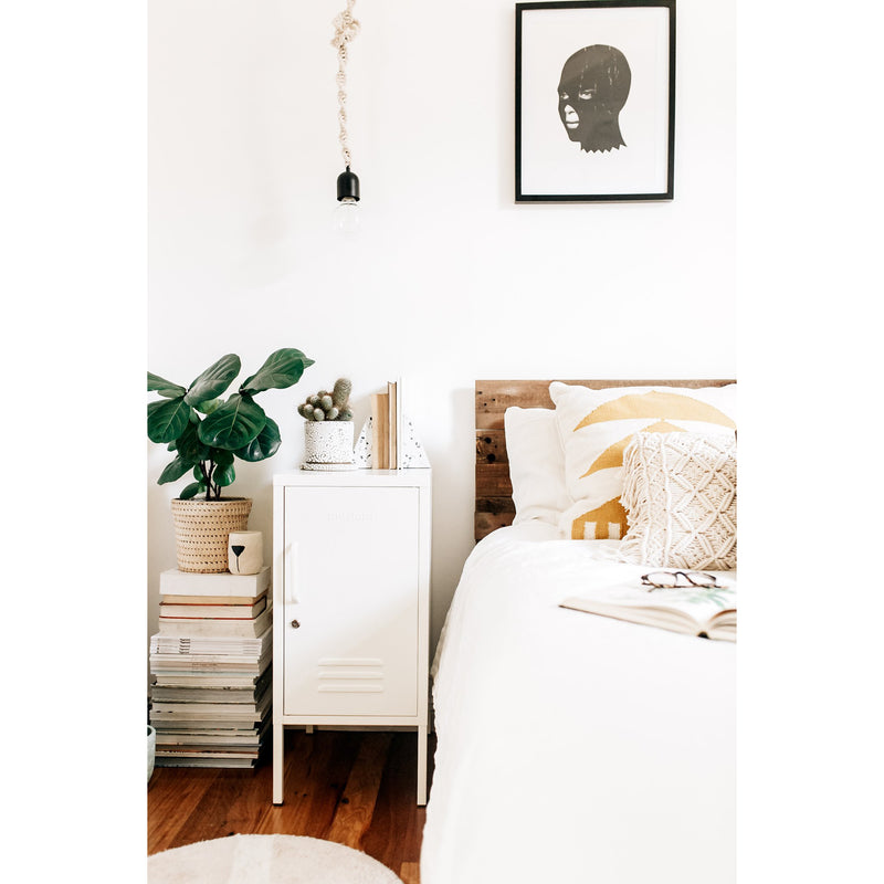 SIDE TABLE | BEDSIDE | shorty design in white by mustard made